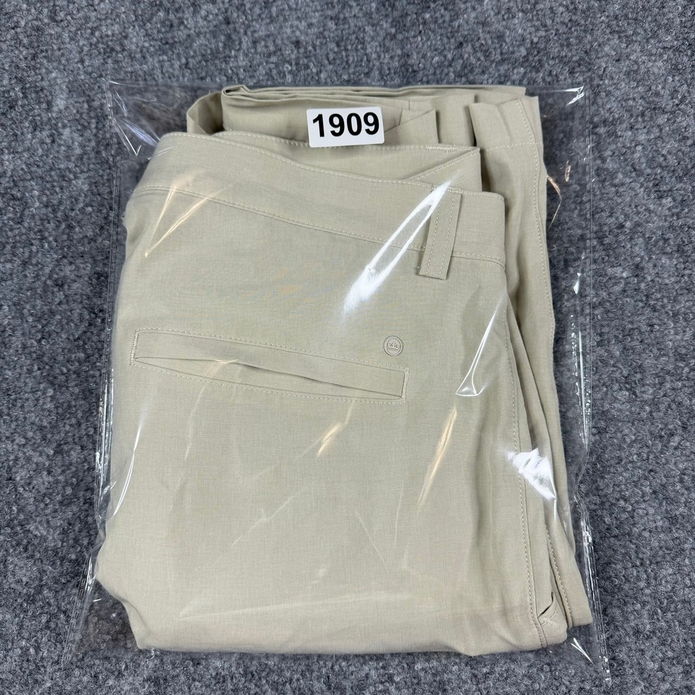 Peter Millar Shackleford Shorts Mens 38 Khaki Performance 4-Way Stretch Golf Tan - Picture 8 of 8